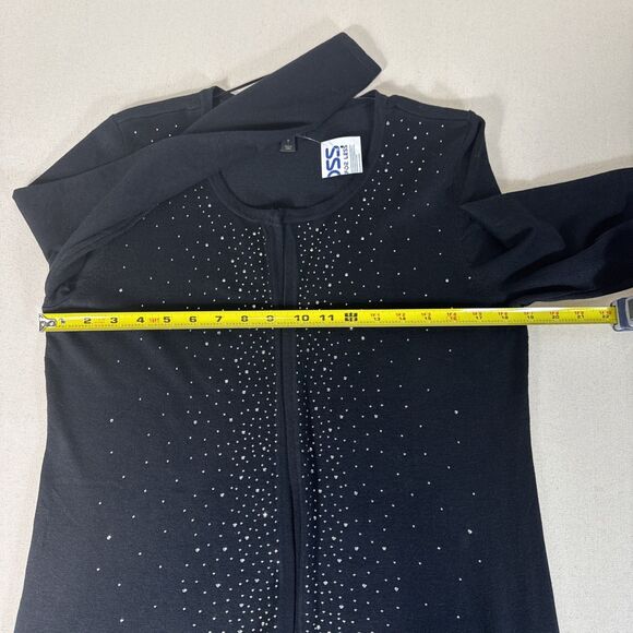 JM Collection Embellished Open Cardigan Sweater Rayon Blend - Picture 11 of 16